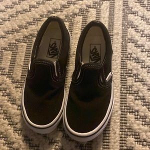 Black vans slip ons size 12
